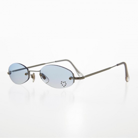 Minimalist frameless oval...