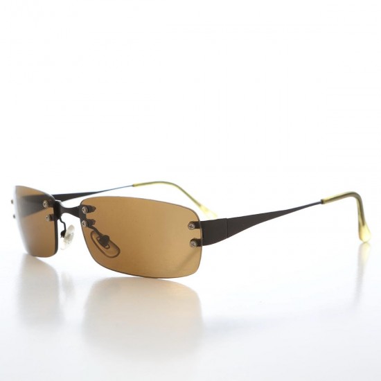 Frameless trimmed amber...