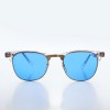 Half-frame design blue lens...